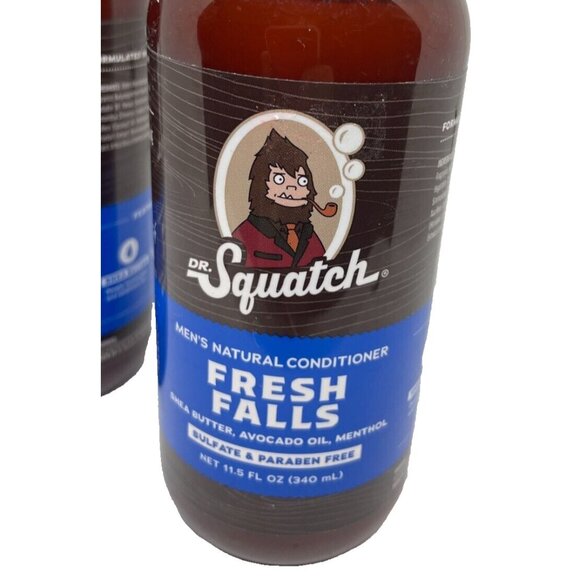 2 Bottles Dr Squatch Fresh Falls Mens Daily Natural Hair Conditioner 11.5 Fl Oz - Picture 2 of 3